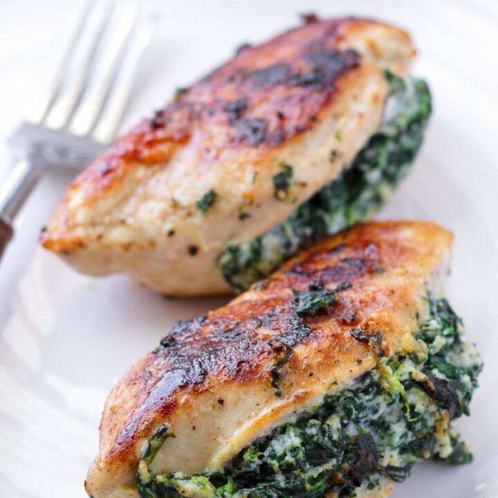 Spinach Parmesan Stuffed Chicken Breasts