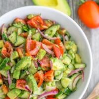 Cucumber, Avocado and Tomato Salad
