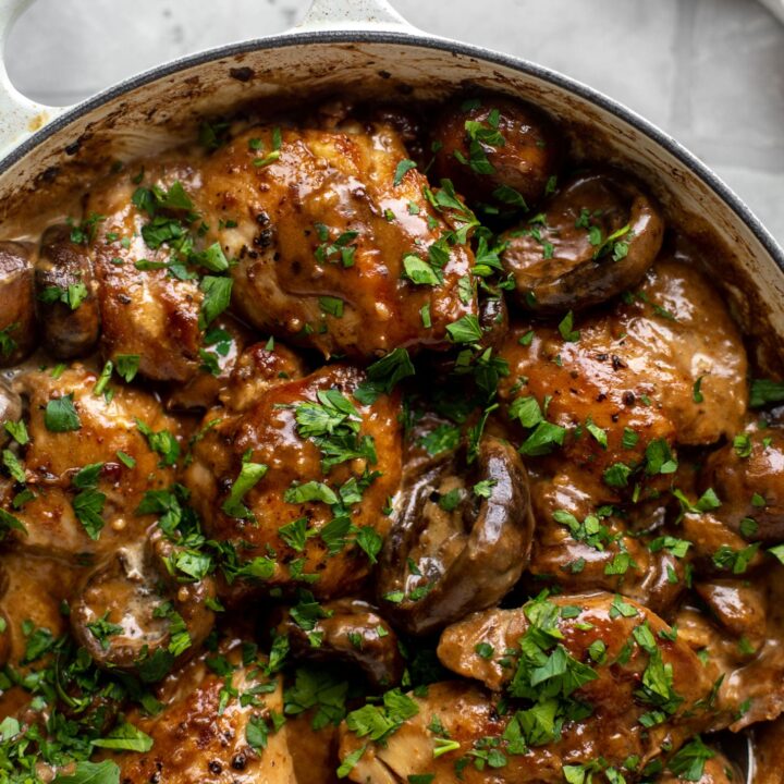 Skillet Balsamic Chicken Thighs 